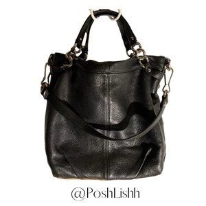 Coach Brooke Black Pebbled Leather Handbag